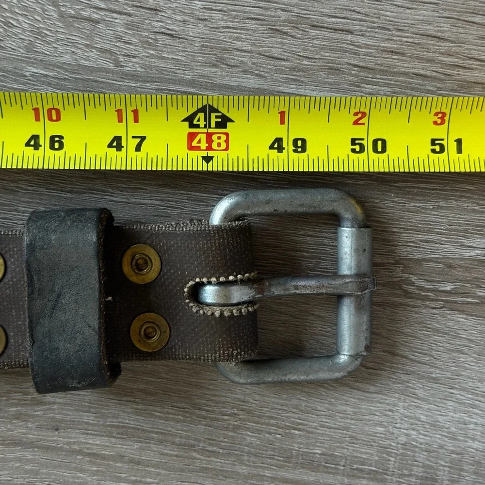 Buckingham Brown Coated Canvas Work Belt USA Made P/N 1342 Size Large Industrial